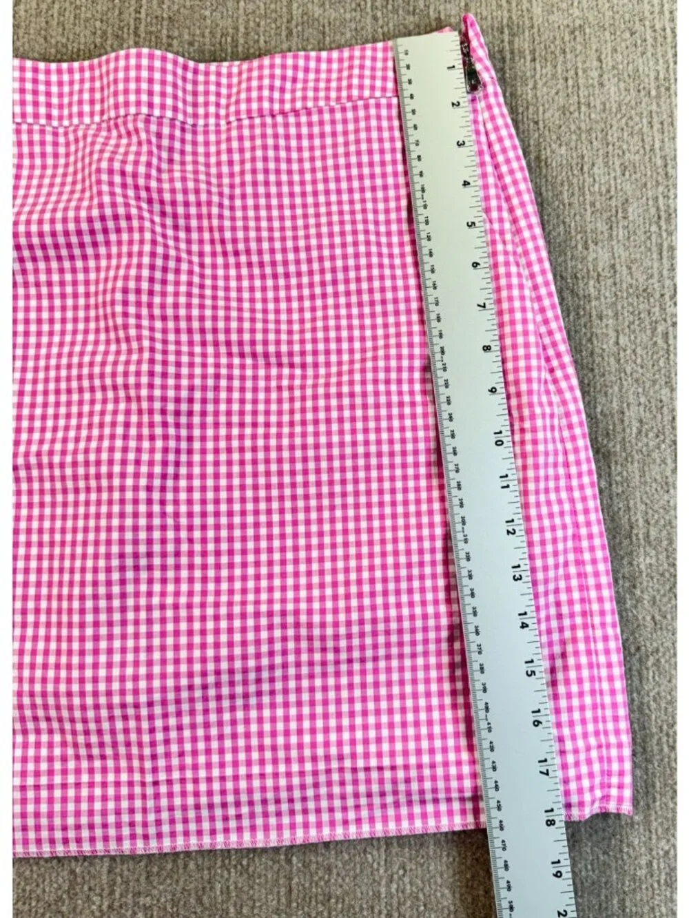 Ralph Lauren Golf Pink White Gingham Skirt Size 10 Vintage Preppy Barbie
